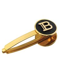 Balmain Gold Plated Hair Slide Logo