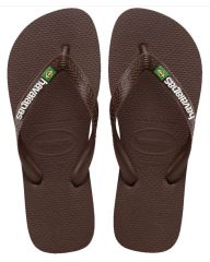 Havaianas Brasil Logo - Mørkebrun/Hvid - Str. 43/44