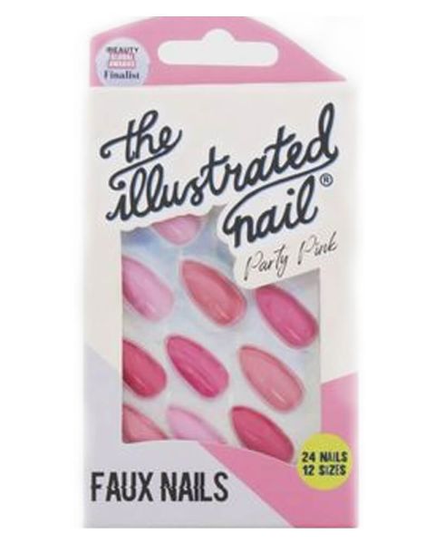 The Illustrated Nail Party Pink Faux Nails The Illustrated Nail Party Pink Faux Nails