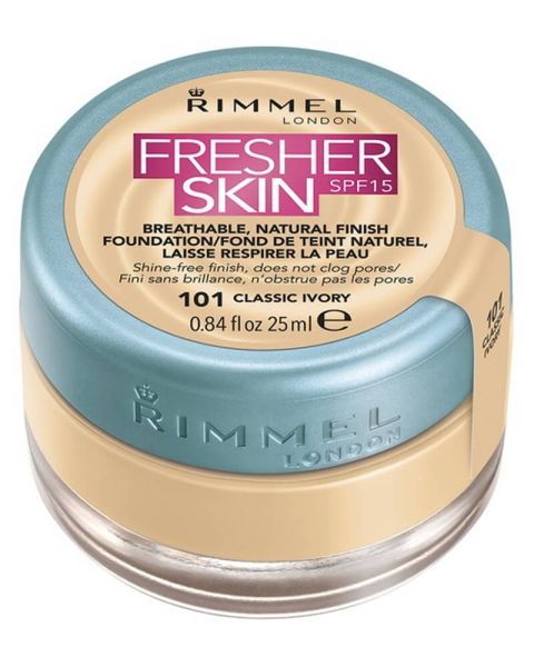 Rimmel Fresher Skin Foundation SPF 15 101 Classic Ivory Rimmel Fresher Skin Foundation SPF 15 101 Classic Ivory