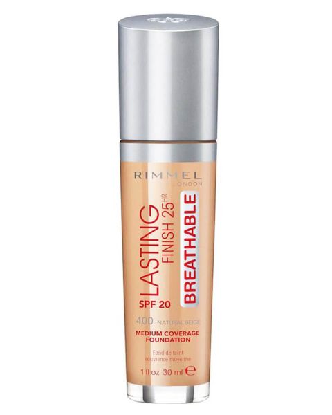 Rimmel Lasting Finish 25th Breathable SPF 20 400 Natural Beige Rimmel Lasting Finish 25th Breathable SPF 20 400 Natural Beige
