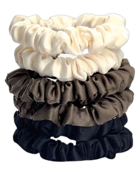 Yuaia Haircare Soft Satin Scrunchies Coffee Yuaia Haircare Soft Satin Scrunchies Coffee