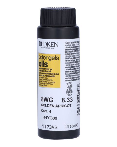 Redken Color Gels Oils 8WG Golden Apricot 8.33 Redken Color Gels Oils 8WG Golden Apricot 8.33