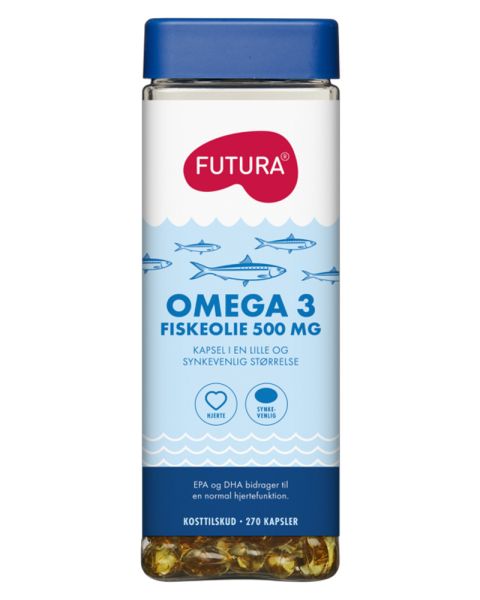 Futura Omega-3 Fiskeolie 500mg Futura Omega-3 Fiskeolie 500mg
