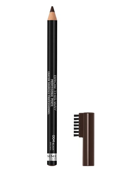 Rimmel London Brow This Way Professional Pencil 004 Black Brown Rimmel London Brow This Way Professional Pencil 004 Black Brown
