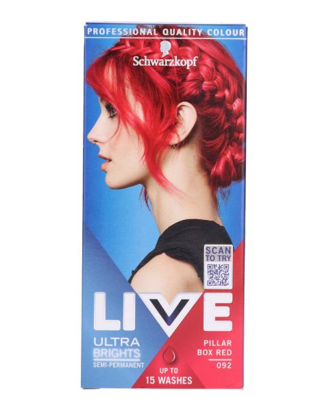 Schwarzkopf Live Ultra Brights Pillar Box Red 092 (U) Schwarzkopf Live Ultra Brights Pillar Box Red 092 (U)