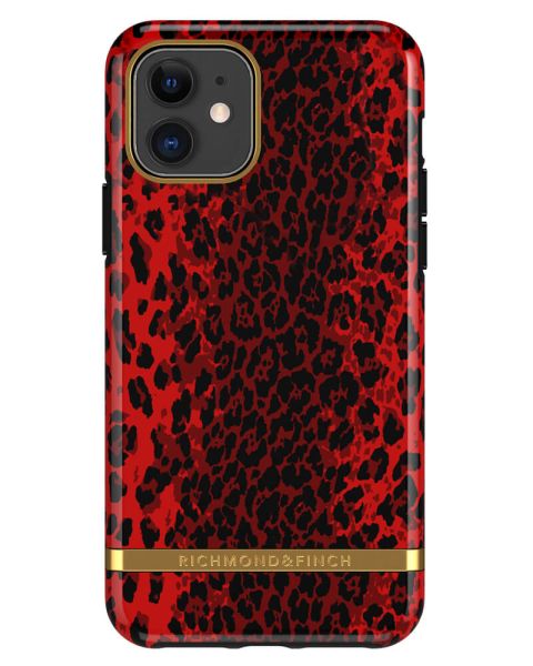 Richmond And Finch Red Leopard iPhone 11 Cover Richmond And Finch Red Leopard iPhone 11 Cover