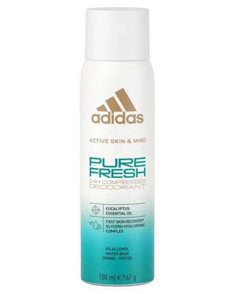Adidas Active Skin & Mind Pure Fresh Compressed Deodorant Body Spray Adidas Active Skin & Mind Pure Fresh Compressed Deodorant Body Spray