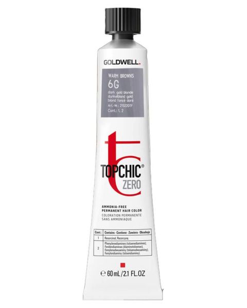 Goldwell Topchic Zero Permanent Hair Color Tube 6G Dark Gold Blonde Goldwell Topchic Zero Permanent Hair Color Tube 6G Dark Gold Blonde