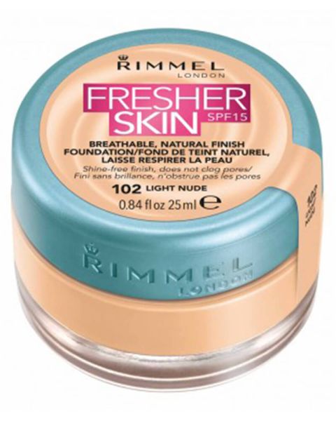 Rimmel Fresher Skin Foundation SPF 15 102 Light Nude Rimmel Fresher Skin Foundation SPF 15 102 Light Nude