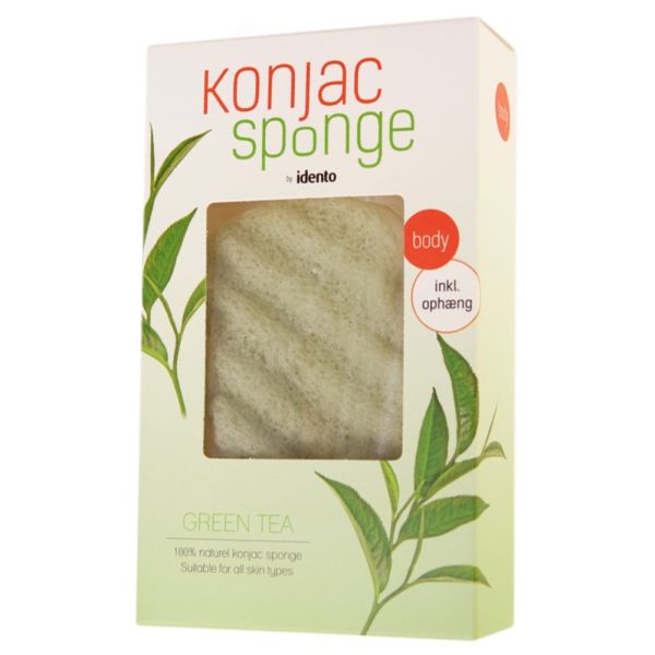 Idento Konjac Tør Svamp - Body - Green Tea