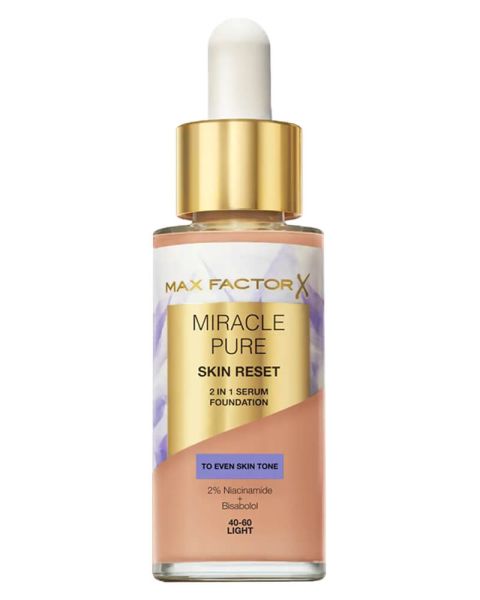 Max Factor Miracle Pure Skin Reset 2 In 1 Foundation 40-60 Light