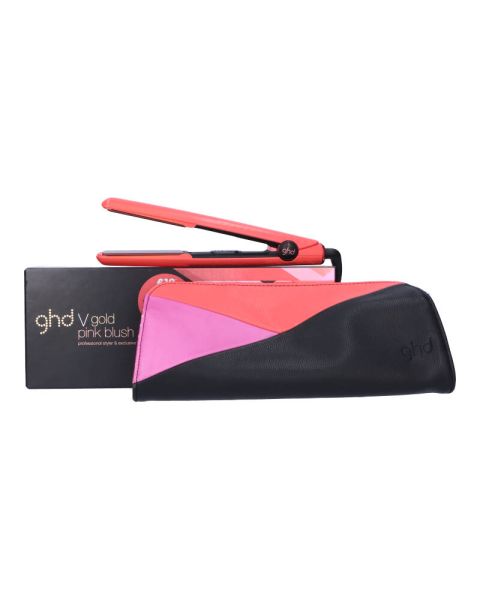 ghd V Gold Pink Blush Styler + Heat-resistant Bag