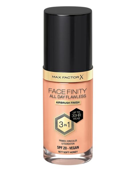 Max Factor Facefinity All Day Flawless 3In1 Foundation N77 Soft Honey Max Factor Facefinity All Day Flawless 3In1 Foundation N77 Soft Honey
