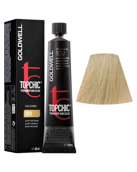 Goldwell Topchic Permanent Hair Color 10V Pastel Violet Blonde Goldwell Topchic Permanent Hair Color 10V Pastel Violet Blonde