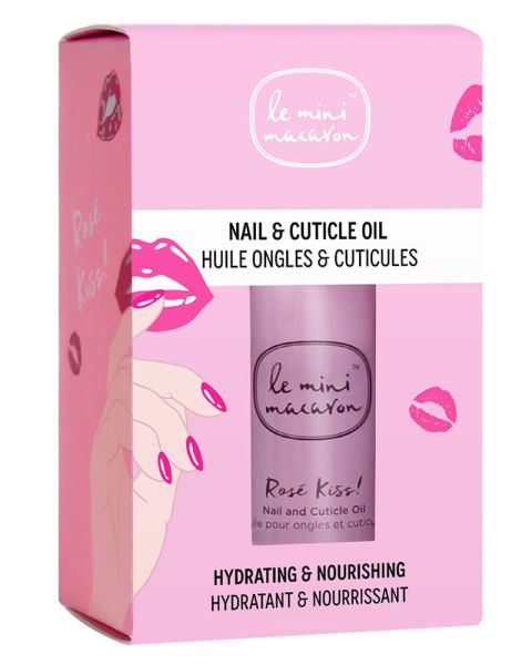 Le Mini Macaron Rose Kiss Nail & Cuticle Oil