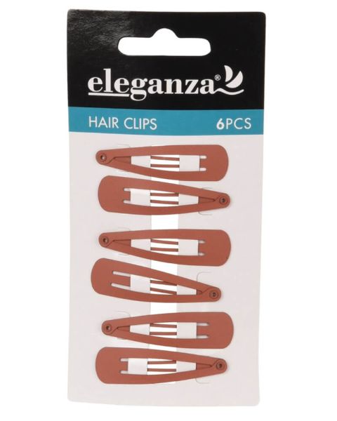 Eleganza Haarspangen Rötlich-braun