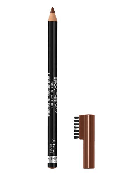 Rimmel London Brow This Way Professional Pencil 001 Dark Brown Rimmel London Brow This Way Professional Pencil 001 Dark Brown