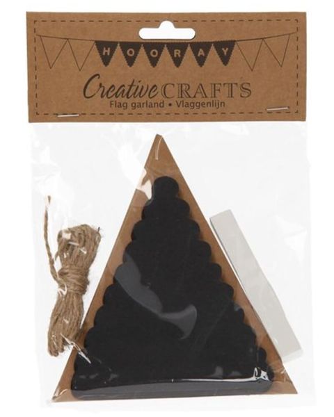 Party Collection Fahnen Girlande Schwarz 2