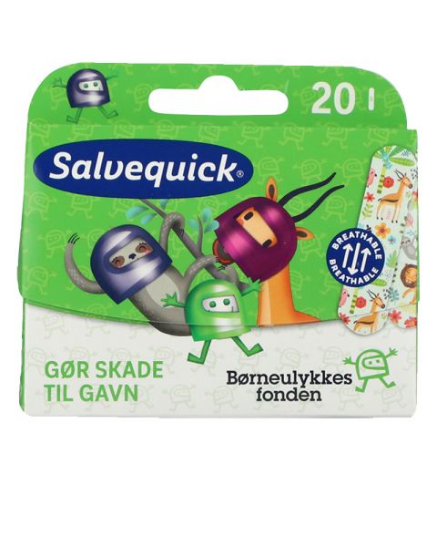 Salvequick Vandafvisende Børneplaster Børneulykkesfonden Salvequick Vandafvisende Børneplaster Børneulykkesfonden