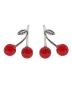 Everneed Kirsebær øreringe - rød/sølv (U) 